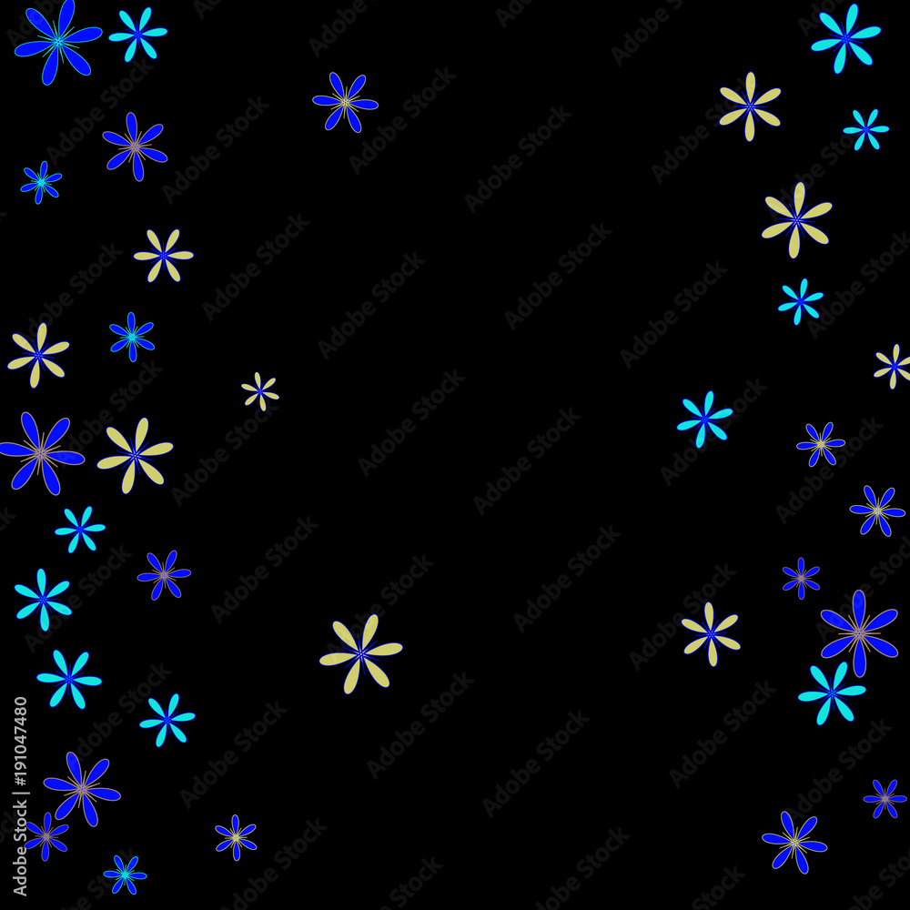 Pretty Floral Pattern with Simple Small Flowers for Greeting Card or Poster. Naive Daisy Flowers in Primitive Style. Vector Background for Spring or Summer Design. Pretty Floral Pattern with Simple Small Flowers for Greeting Card or Poster. Naive Daisy Flowers in Primitive Style. Vector Background for Spring or Summer Design.