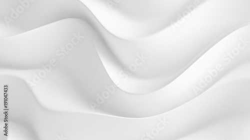 Elegant white background with drapery fabric. 3d illustration, 3d rendering.