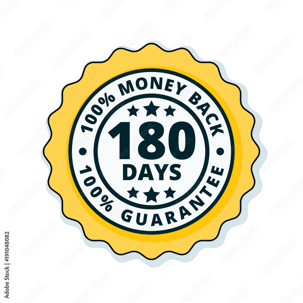 180 Days Money Back illustration 180 Days Money Back illustration