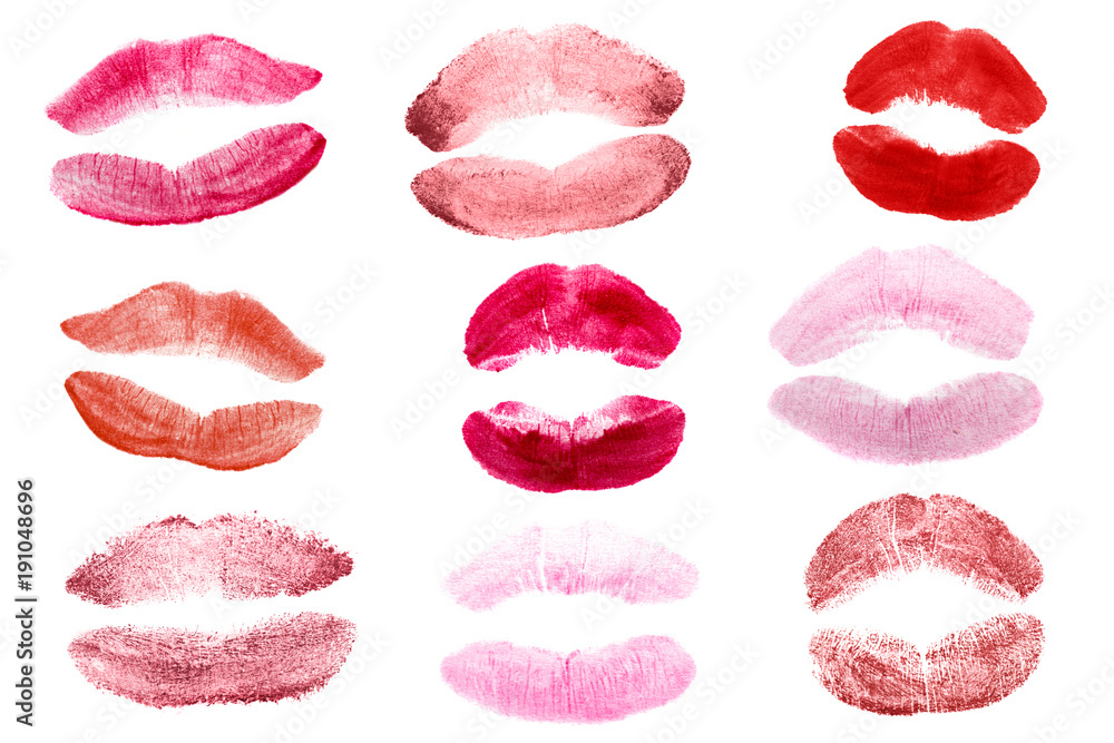 Lipstick marks set Lipstick marks set