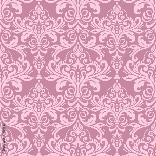 pink seamless wallpaper pattern. Classic vintage pattern. Damask wallpaper