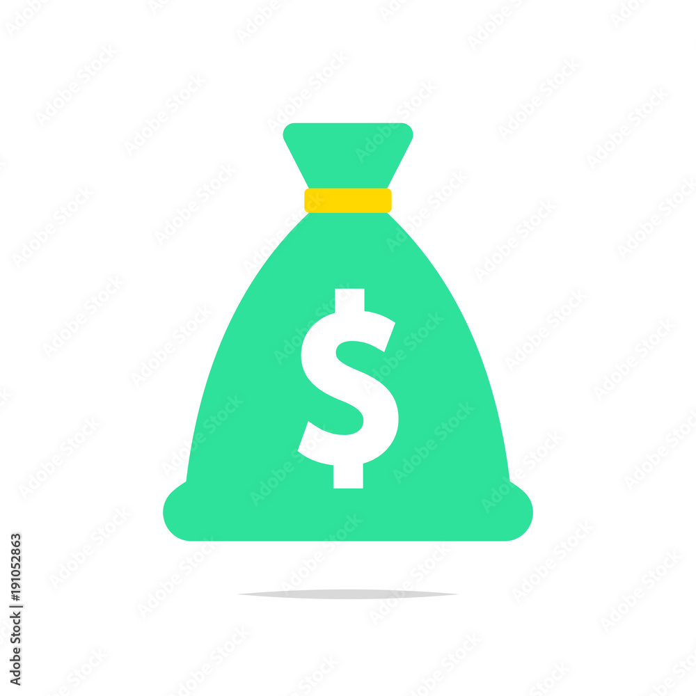 Money bag icon vector Money bag icon vector