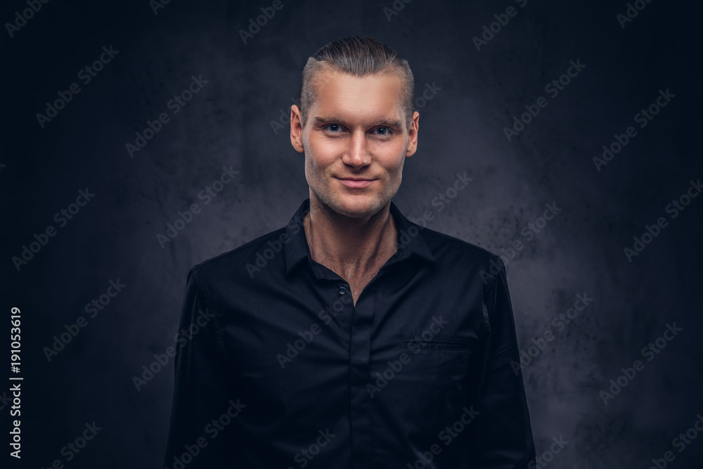 Studio portrait of a handsome man. Studio portrait of a handsome man.