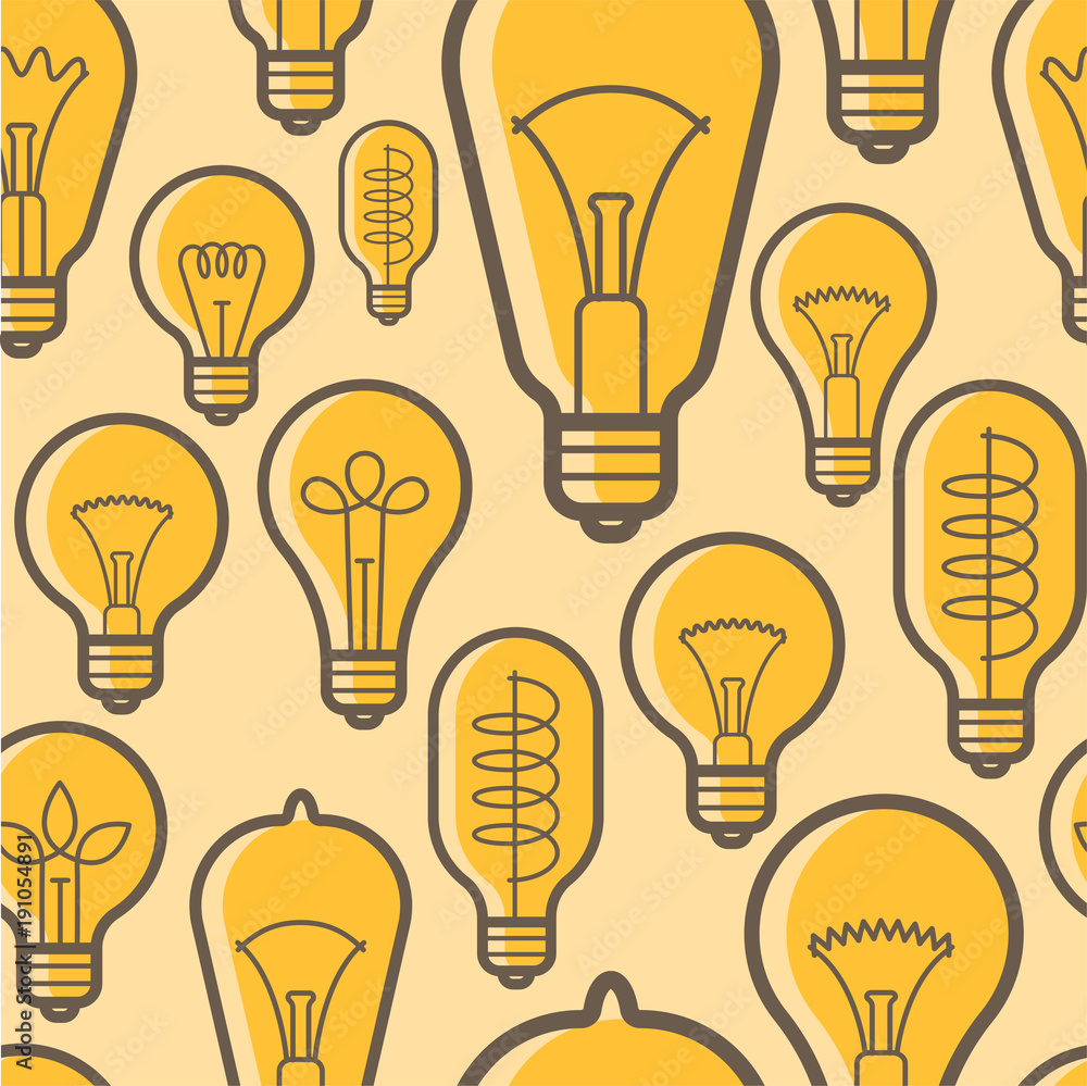 Electric bulb vector icon set Electric bulb vector icon set