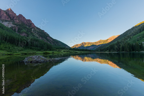 Scenic Reflection in a Colorado Wilderness Lake in Summer © natureguy