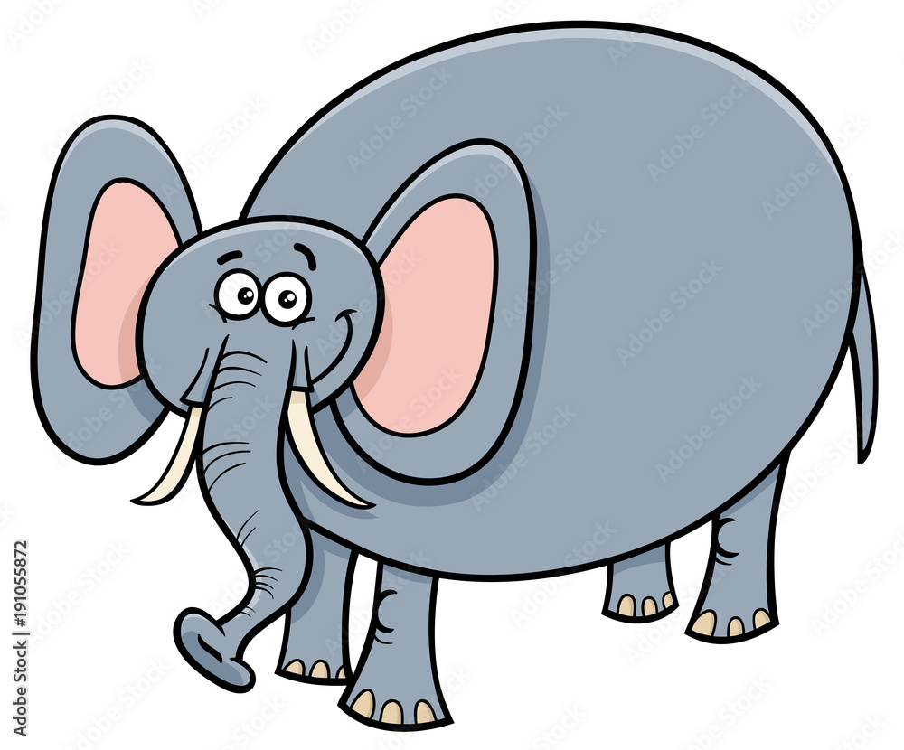 Fototapeta premium funny elephant animal cartoon character