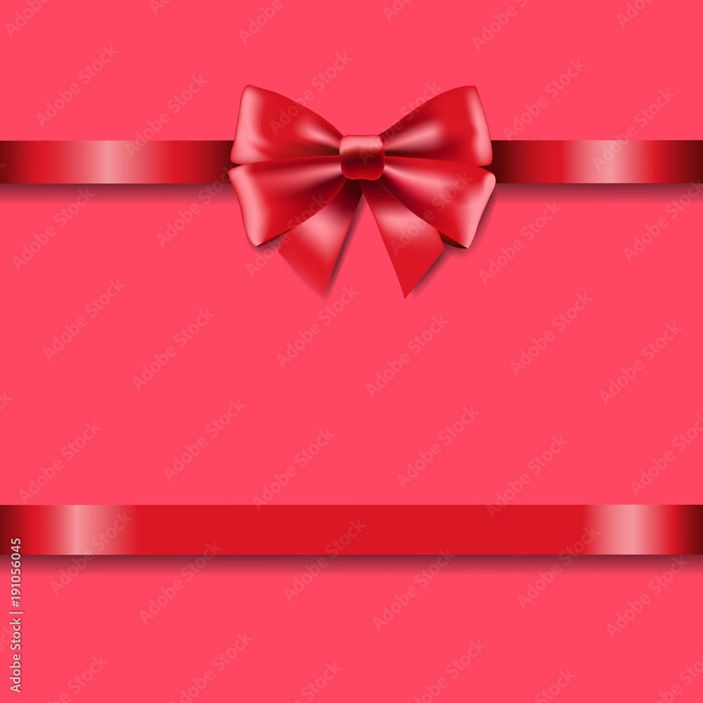 Red Ribbon With Pink Background Red Ribbon With Pink Background