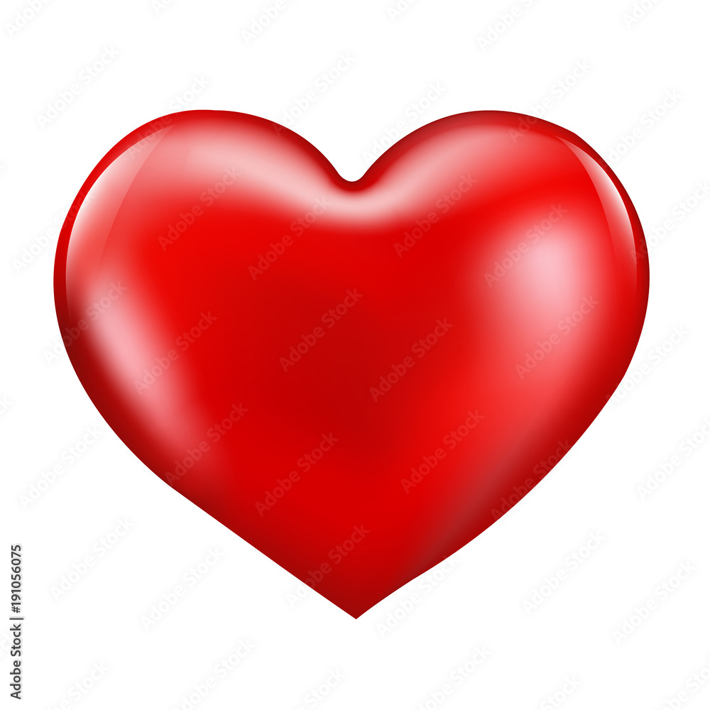 Red Heart Isolated Cardboard Background