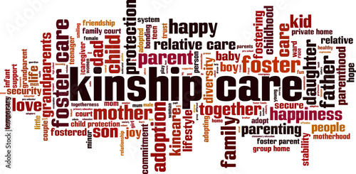 Kinship care word cloud