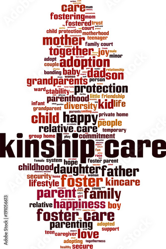 Kinship care word cloud