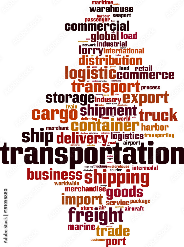 Transportation word cloud