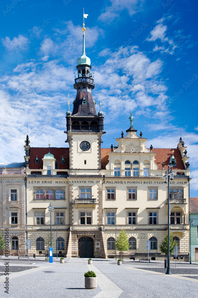 Obraz premium town hall, historical town center of town Kladno, Central Bohemia, Czech republic
