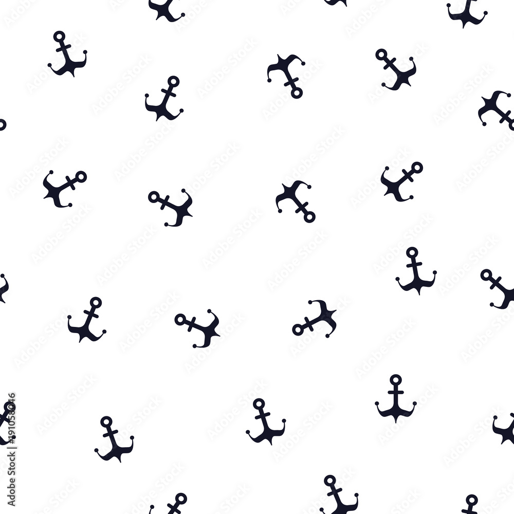 Maritime mood, Seamless nautical pattern with anchors Maritime mood, Seamless nautical pattern with anchors