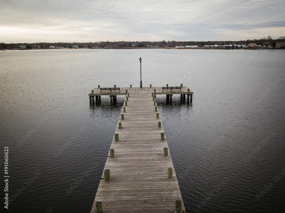 Naklejka premium Aerial of Toms River NJ