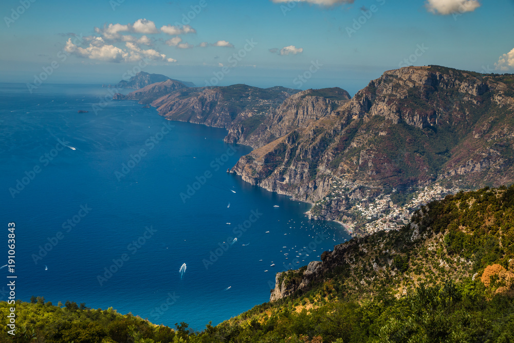 Fototapeta premium Amalfi Coast And Positano - Campania Region, Italy