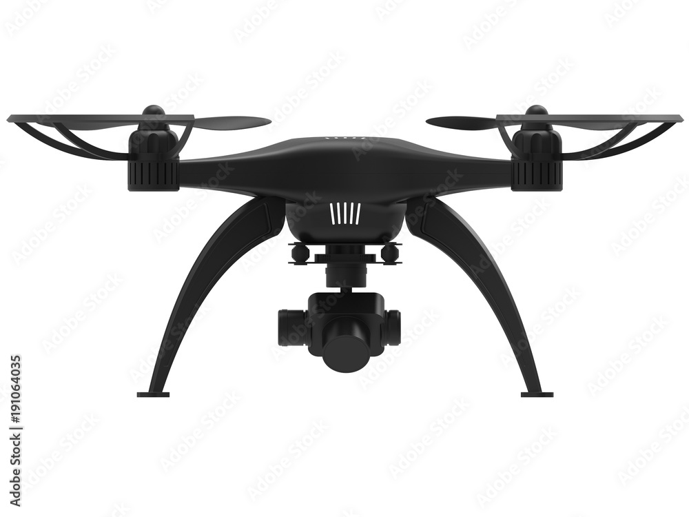 3d illustration of a drone on a white background 3d illustration of a drone on a white background