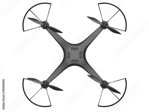 3d illustration of a drone on a white background