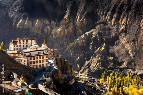 Obraz na płótnie Lamayuru temple in Leh ladakh on the hill in mountain valley