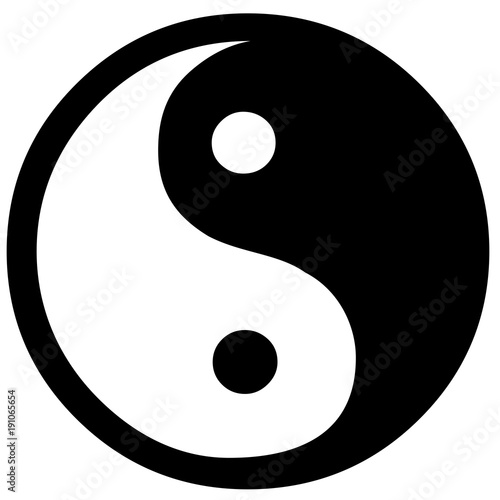 yin yang symbol isolated on white background