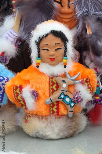 Doll mascot of the Northern peoples of Russia photo