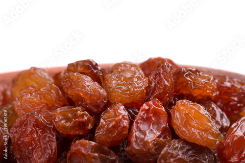 Fresh sweet raisins close-up