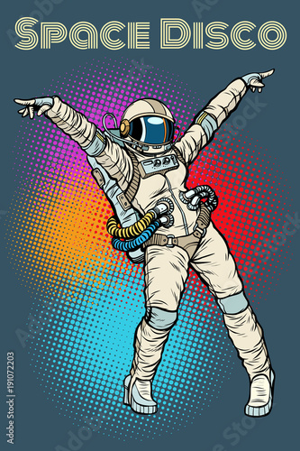female astronaut dancing disco