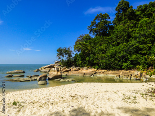 A view of Keachut beach (aka Turtle beach) at Penang National Park - Penang, Malaysia
