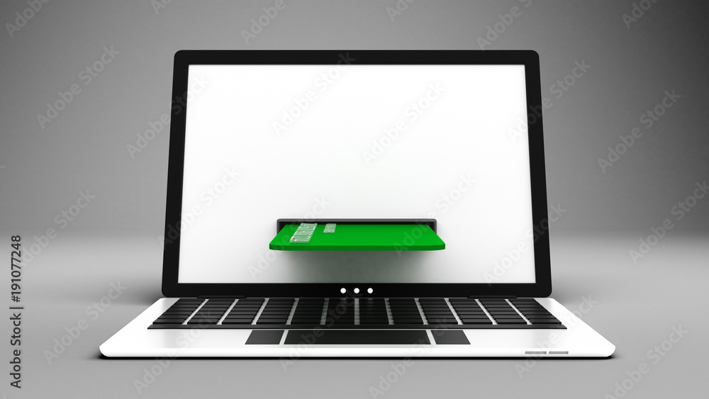 Laptop Cyber Monday concept. 3d illustration, 3d rendering. Laptop Cyber Monday concept. 3d illustration, 3d rendering.