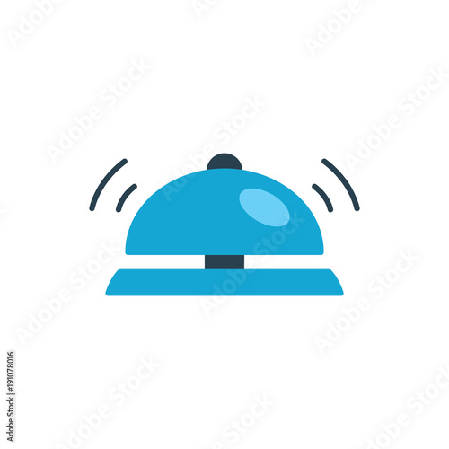 hotel bell icon on white background