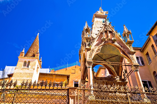 Verona landmarks and towers street view photo