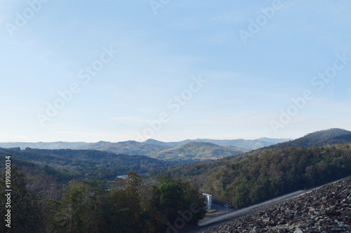 Beautiful mountain views and morning sky Background In Asia © guguart