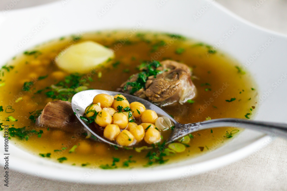 Soup piti with mutton and chickpeas. Petey Soup piti with mutton and chickpeas. Petey