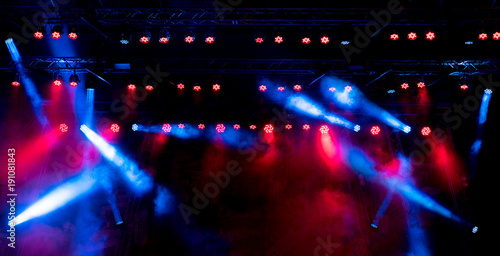 Free scene with multi-colored lighting equipment. © fotofrol