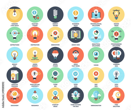 Light bulbs icons