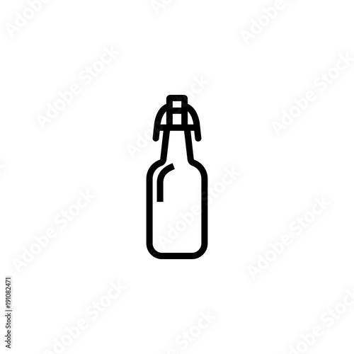 Bottle of Beer Line Icon