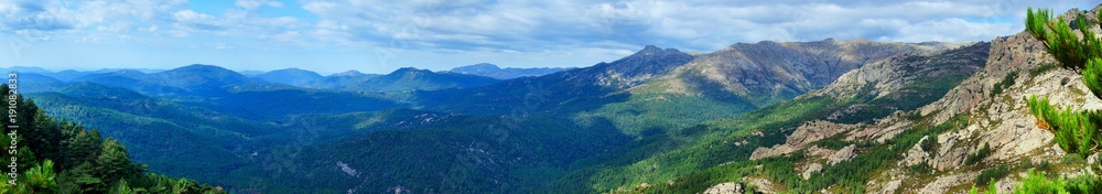 Corsica-outlook from pass Col de Bavella