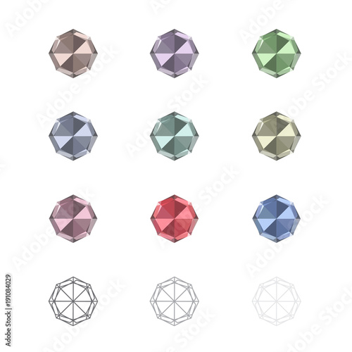 Multicolored Gemstone Set