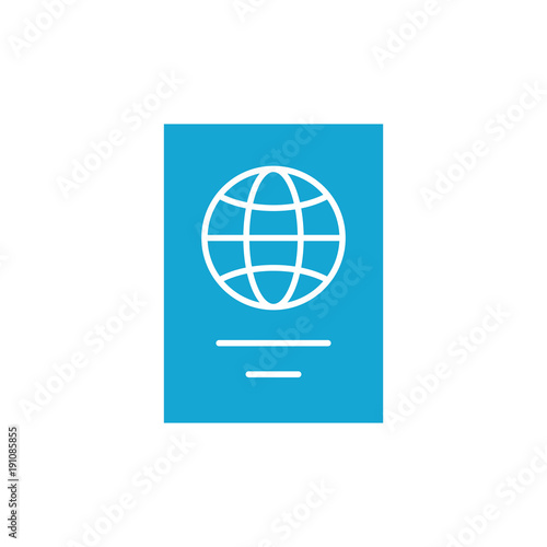 pasport icon on white background
