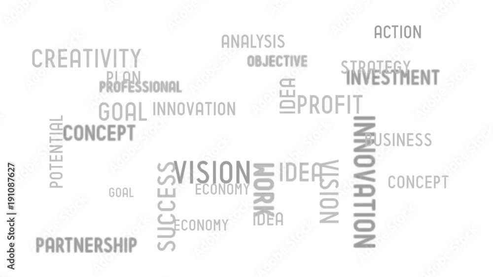 Strategy - typography, animation Strategy - typography, animation