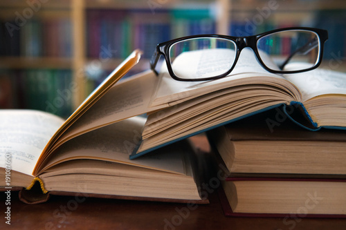 Old books in the Library .