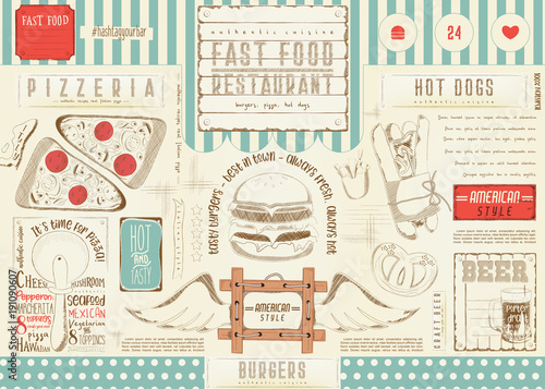 Fast Food Restaurant Placemat