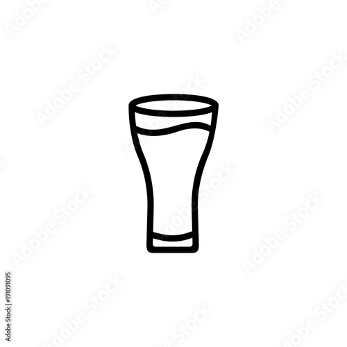 Glass of Beer Line Icon