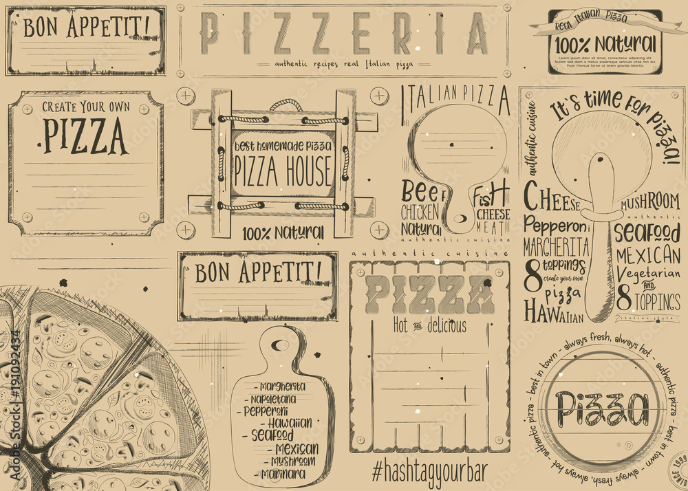 Placemat for Pizzeria