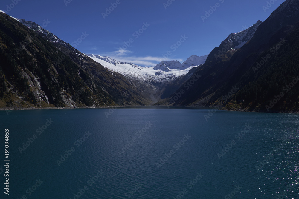 reservoir in austrian alps