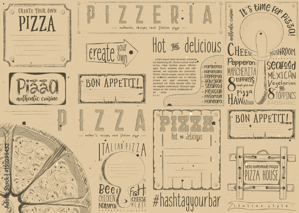 Placemat for Pizzeria