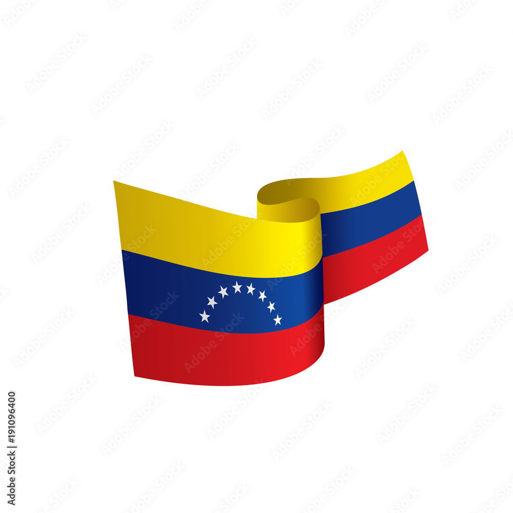 Fototapeta premium Venezuela flag, vector illustration