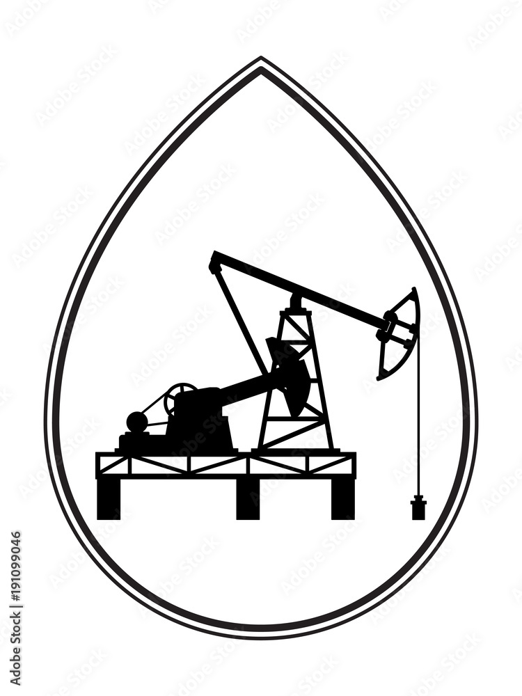 Oil pumpjack derrick illustration Oil pumpjack derrick illustration