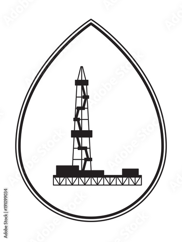 Oil derrick illustration