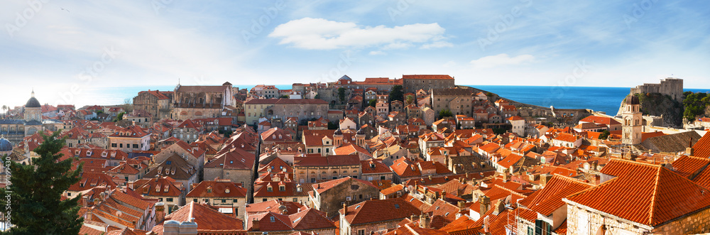 Panorama View of the old town, Dubrovnik, Croatia