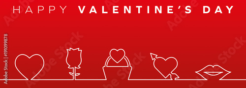San Valentine' day graphics love outline